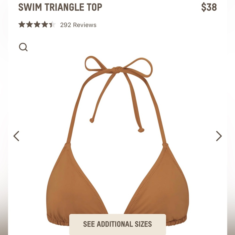 Skims swim triangle top XL Almond